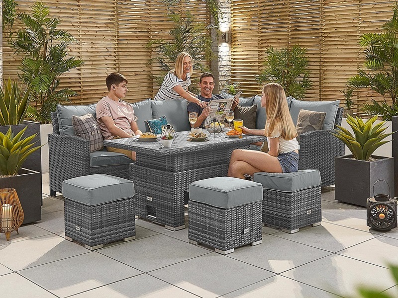 outdoor garden corner dining set