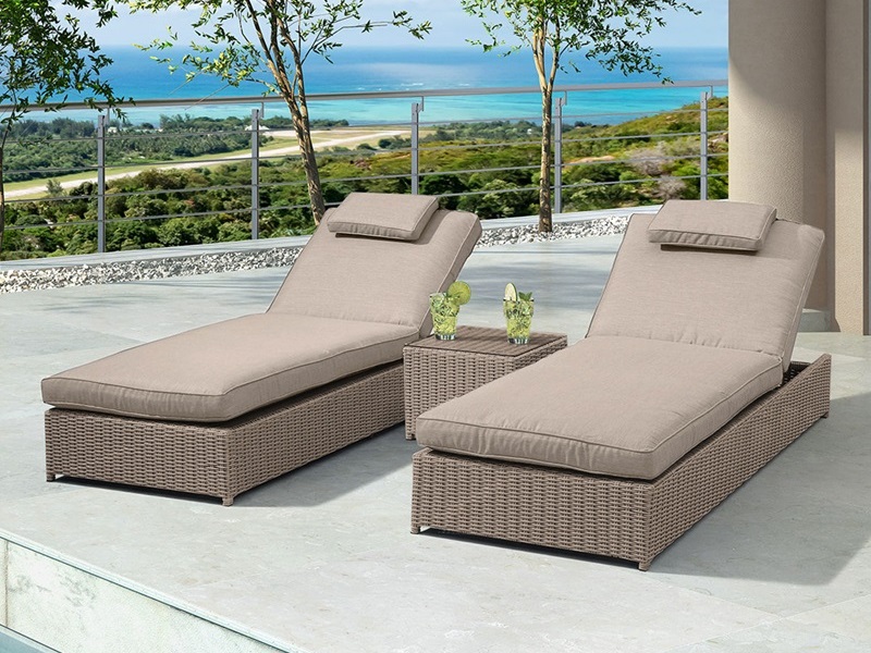 cheap rattan sun loungers