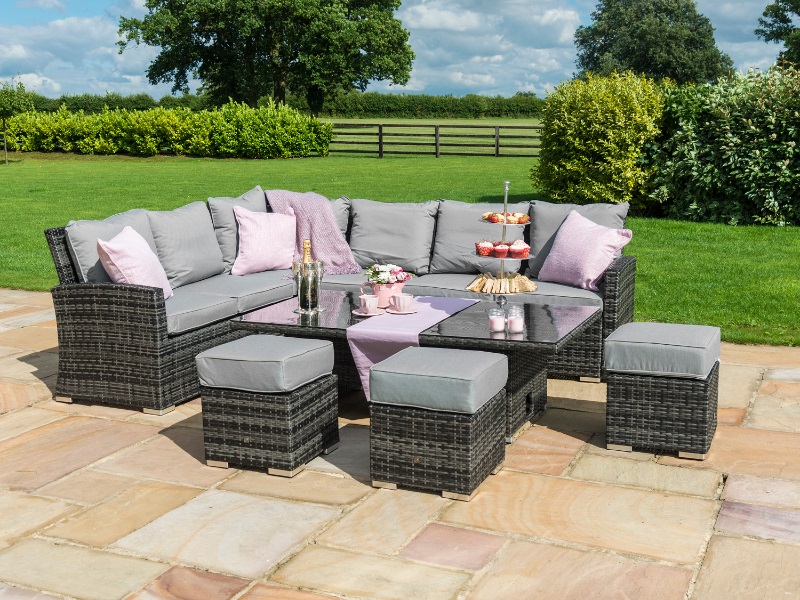 Maze Rattan Kingston Corner Sofa Dining Set With Rising Table At Gardenman - Kingston 8 Seater Rattan Corner Dining Set With Rising Table Maze Rattan Kingston Corner Sofa Dining Set With Rising Table At Gardenman - Kingston 8 Seater Rattan Corner Dining Set With Rising Table