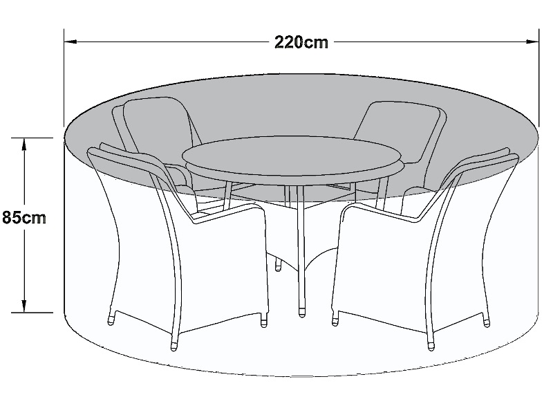 4 seater round patio set cover