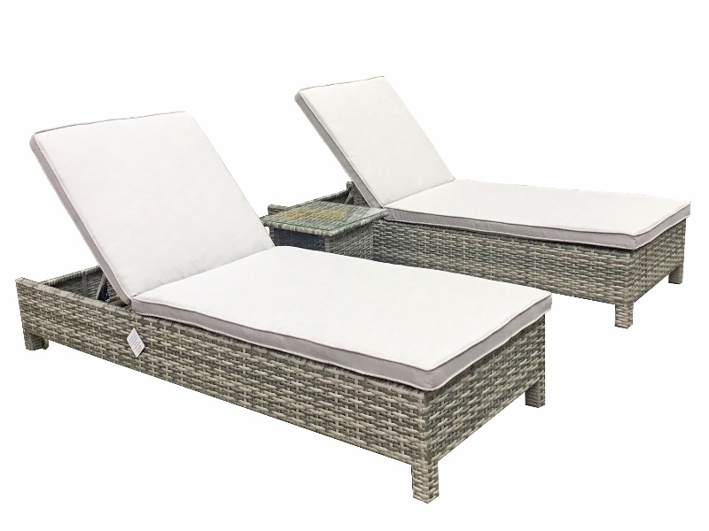 linden rattan sun lounger