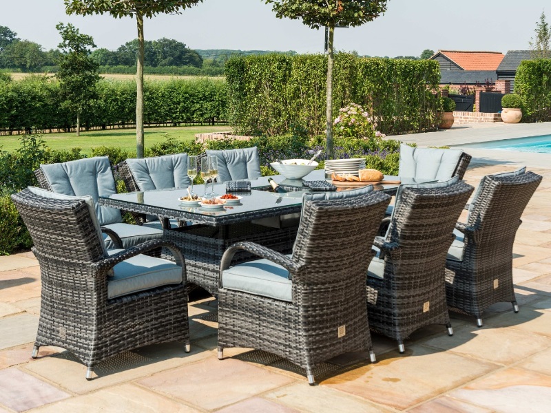 maze rattan texas 8 seater dining set