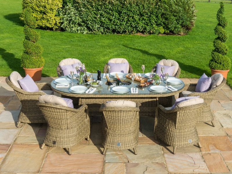 winchester 8 seater rattan